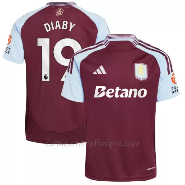 Camiseta Aston Villa Diaby 19 Hombre 1ª Equipación 24/25