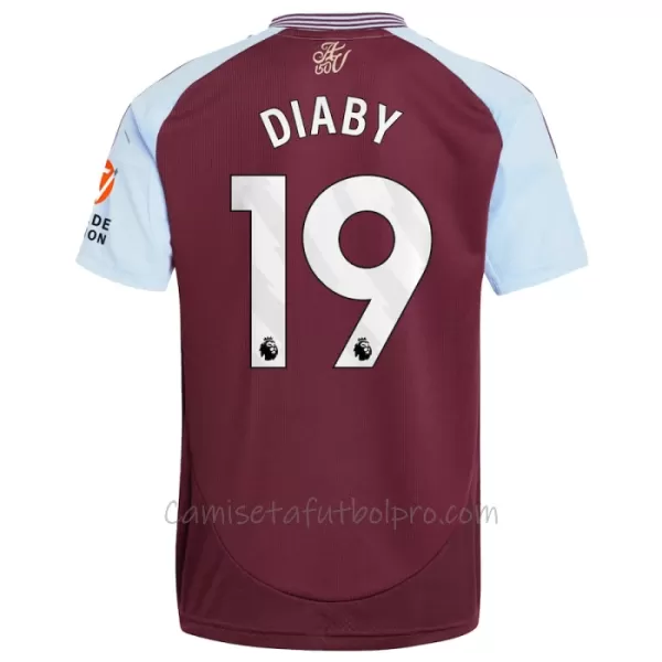 Camiseta Aston Villa Diaby 19 Hombre 1ª Equipación 24/25