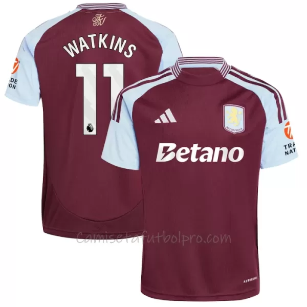 Camiseta Aston Villa Watkins 11 Hombre 1ª Equipación 24/25