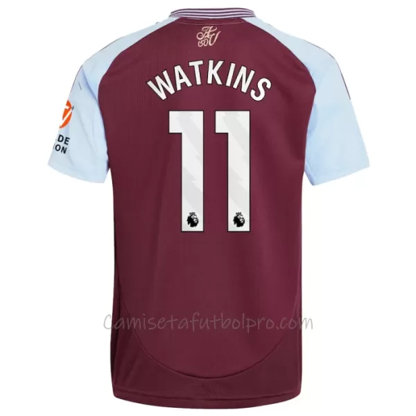 Camiseta Aston Villa Watkins 11 Hombre 1ª Equipación 24/25