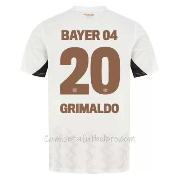 Camiseta Bayer 04 Leverkusen Alejandro Grimaldo 20 Hombre 2ª Equipación 24/25