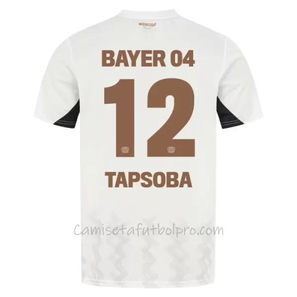 Camiseta Bayer 04 Leverkusen Edmond Tapsoba 12 Hombre 2ª Equipación 24/25