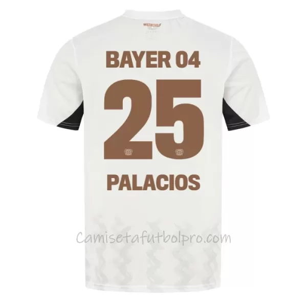 Camiseta Bayer 04 Leverkusen Exequiel Palacios 25 Hombre 2ª Equipación 24/25