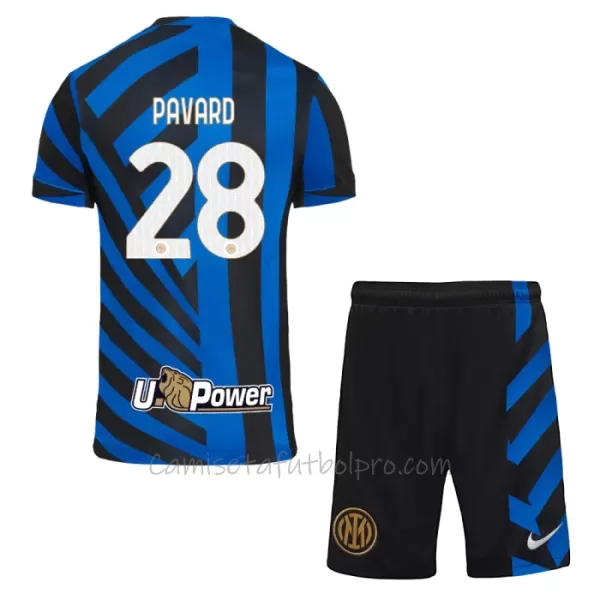 Camiseta Inter de Milán Benjamin Pavard 28 Niños 1ª Equipación 24/25