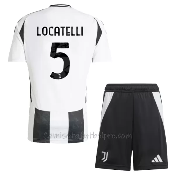 Camiseta Juventus Locatelli 5 Niños 1ª Equipación 24/25