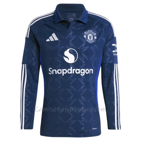 Camiseta Manchester United Hombre 2ª Equipación 24/25 Manga Larga