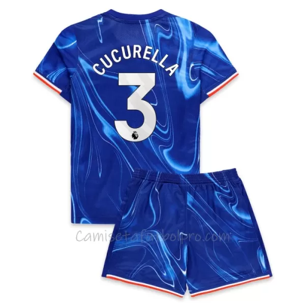 Camiseta Chelsea Marc Cucurella 3 Niños 1ª Equipación 24/25