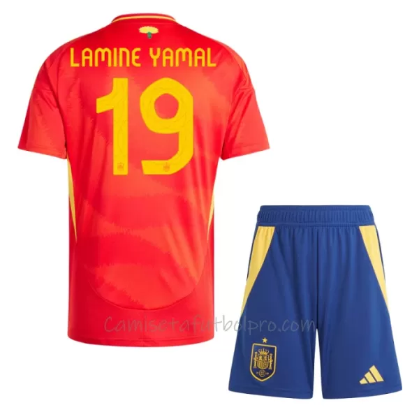 Camiseta España Lamine Yamal 19 Niños 1ª Equipación Eurocopa 2024