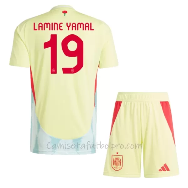 Camiseta España Lamine Yamal 19 Niños 2ª Equipación Eurocopa 2024