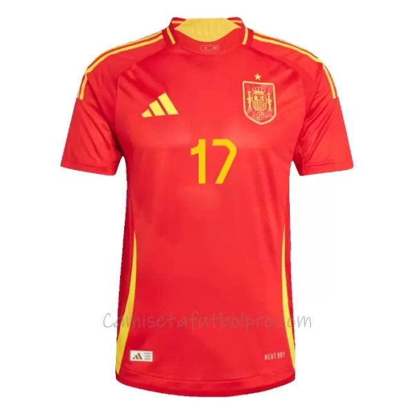 Camiseta España Williams JR 17 Hombre 1ª Equipación Eurocopa 2024