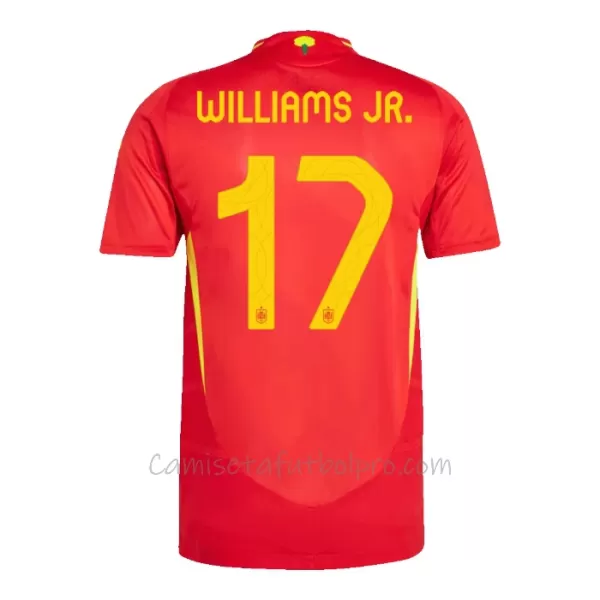 Camiseta España Williams JR 17 Hombre 1ª Equipación Eurocopa 2024