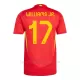 Camiseta España Williams JR 17 Hombre 1ª Equipación Eurocopa 2024