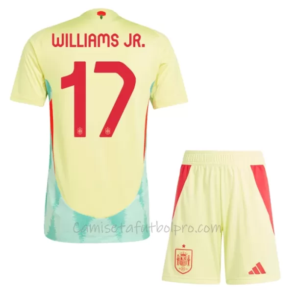 Camiseta España Williams JR 17 Niños 2ª Equipación Eurocopa 2024