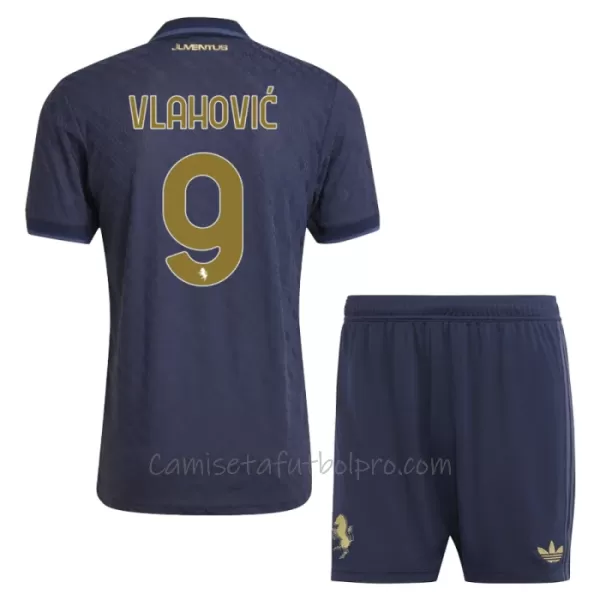 Camiseta Juventus Dušan Vlahovic 9 Niños 3ª Equipación 24/25