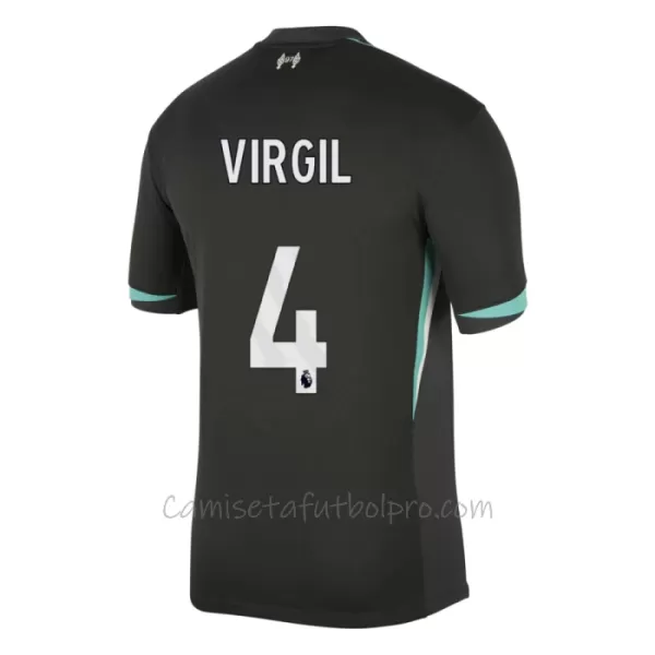 Camiseta Liverpool Virgil van Dijk 4 Hombre 2ª Equipación 24/25