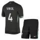 Camiseta Liverpool Virgil van Dijk 4 Niños 2ª Equipación 24/25