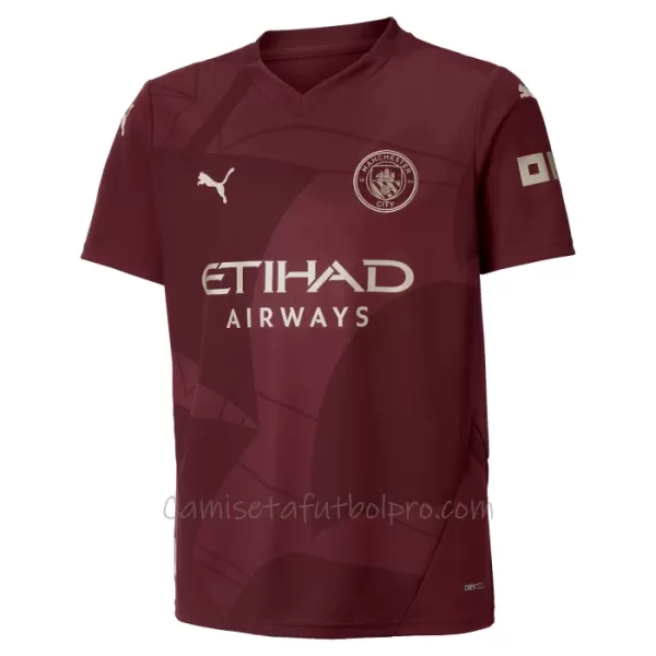 Camiseta Manchester City Erling Haaland 9 Niños 3ª Equipación 24/25