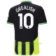 Camiseta Manchester City Jack Grealish 10 Hombre 2ª Equipación 24/25