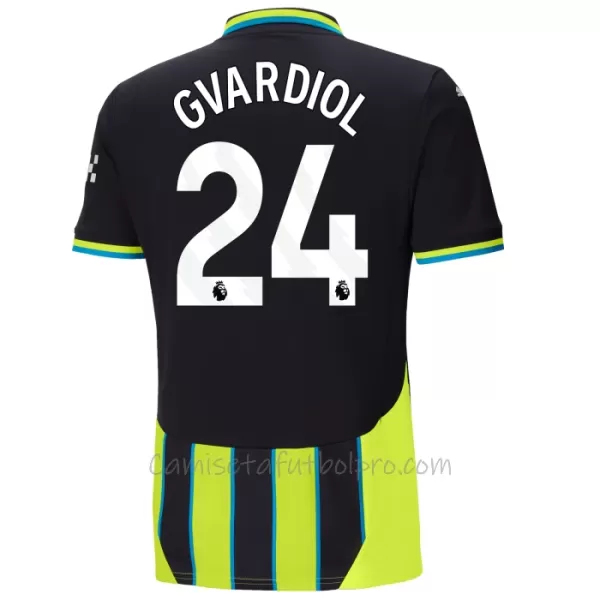 Camiseta Manchester City Josko Gvardiol 24 Hombre 2ª Equipación 24/25