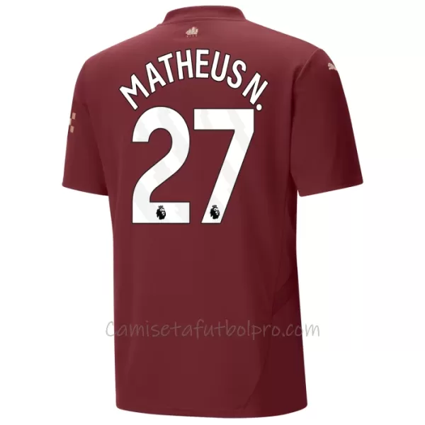 Camiseta Manchester City Matheus Nunes 27 Hombre 3ª Equipación 24/25