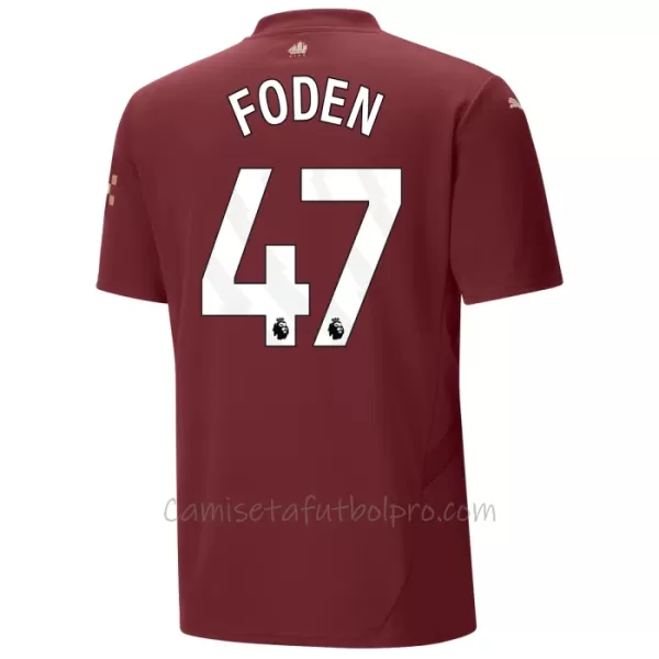 Camiseta Manchester City Phil Foden 47 Hombre 3ª Equipación 24/25