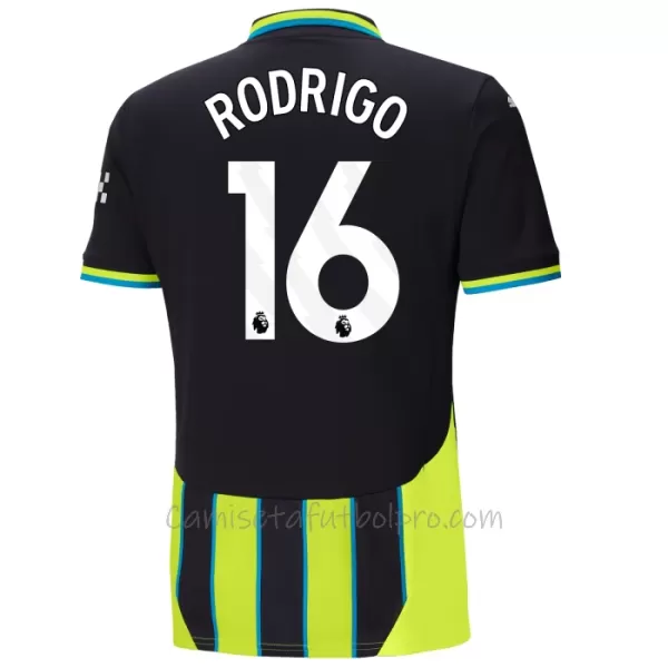 Camiseta Manchester City Rodrigo Hernández 16 Hombre 2ª Equipación 24/25