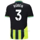 Camiseta Manchester City Rúben Dias 3 Hombre 2ª Equipación 24/25