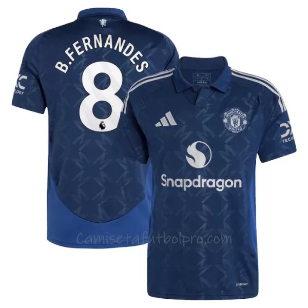 Camiseta Manchester United Bruno Fernandes 8 Hombre 2ª Equipación 24/25