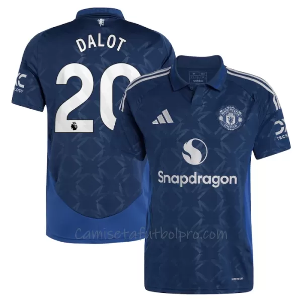 Camiseta Manchester United Diogo Dalot 20 Hombre 2ª Equipación 24/25