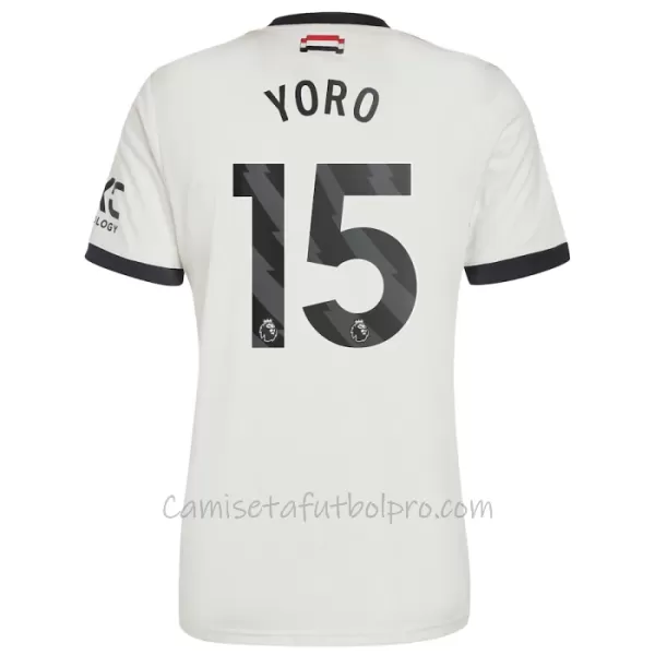 Camiseta Manchester United Leny Yoro 15 Hombre 3ª Equipación 24/25