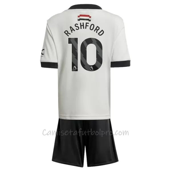 Camiseta Manchester United Marcus Rashford 10 Niños 3ª Equipación 24/25