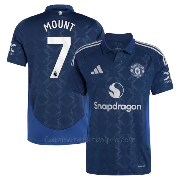 Camiseta Manchester United Mason Mount 7 Hombre 2ª Equipación 24/25