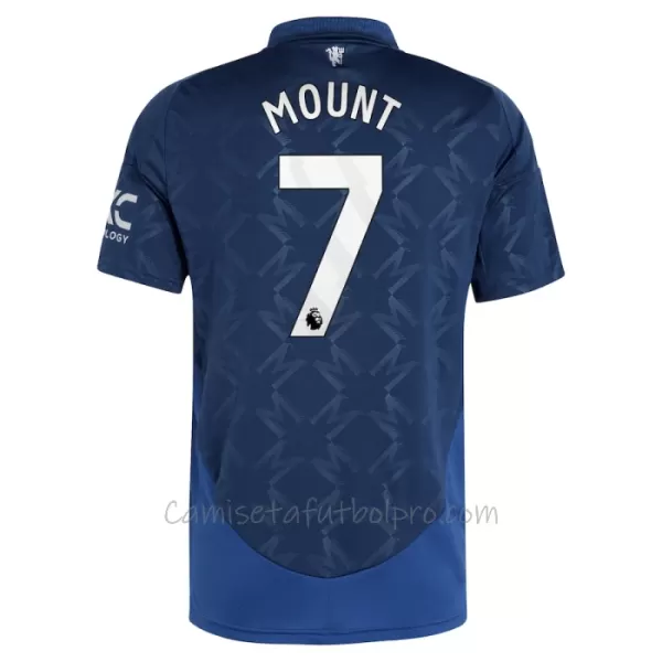 Camiseta Manchester United Mason Mount 7 Hombre 2ª Equipación 24/25