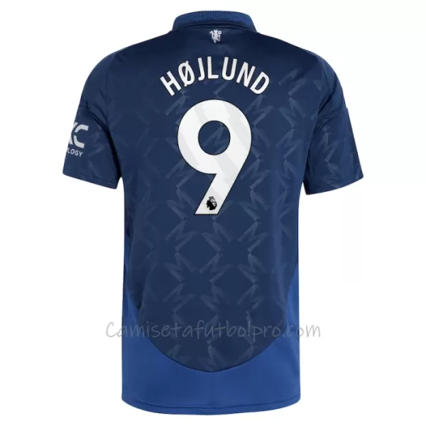 Camiseta Manchester United Rasmus Højlund 9 Hombre 2ª Equipación 24/25