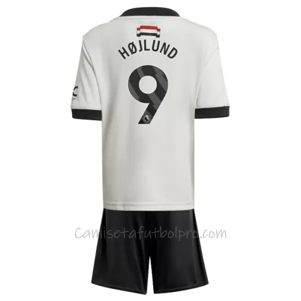 Camiseta Manchester United Rasmus Højlund 9 Niños 3ª Equipación 24/25