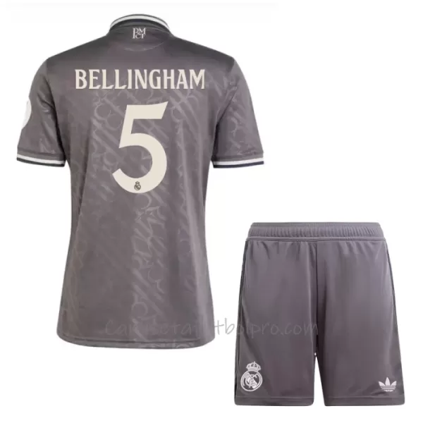 Camiseta Real Madrid Jude Bellingham 5 Niños 3ª Equipación 24/25