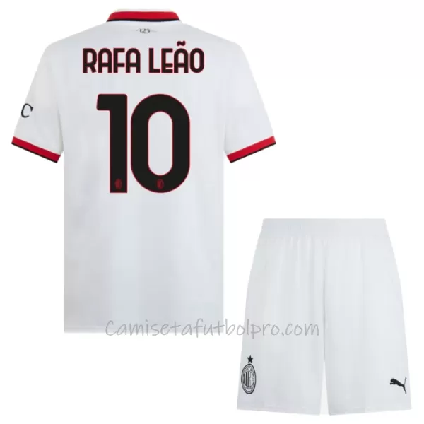 Camiseta AC Milan Rafael Leão 10 Niños 2ª Equipación 24/25