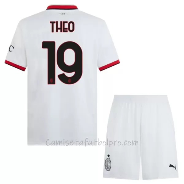 Camiseta AC Milan Theo Hernández 19 Niños 2ª Equipación 24/25