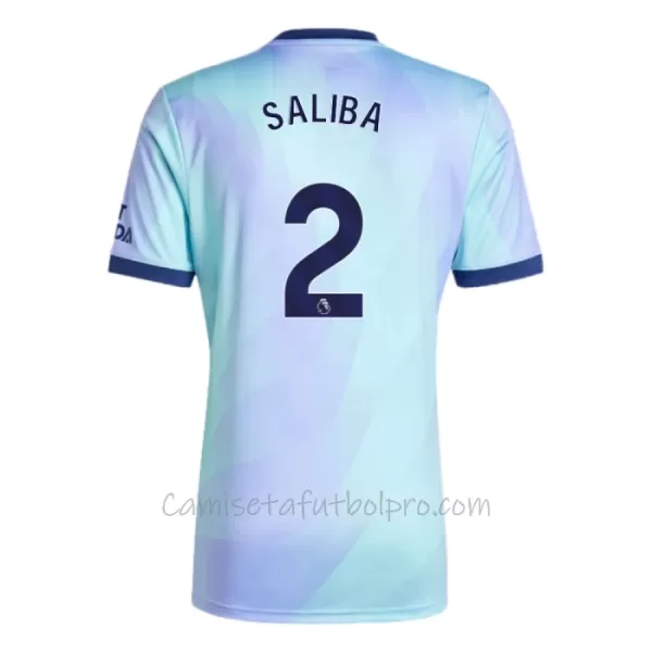 Camiseta Arsenal Saliba 2 Hombre 3ª Equipación 24/25