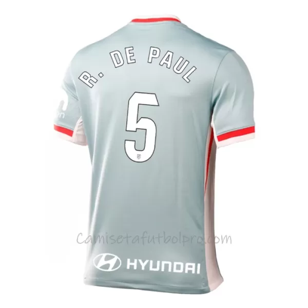 Camiseta Atlético Madrid Rodrigo de Paul 5 Hombre 2ª Equipación 24/25