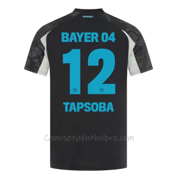 Camiseta Bayer 04 Leverkusen Edmond Tapsoba 12 Hombre 3ª Equipación 24/25