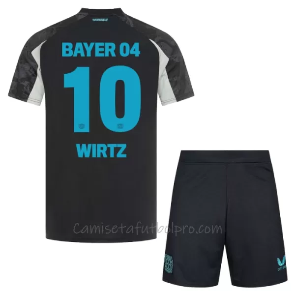 Camiseta Bayer 04 Leverkusen Florian Wirtz 10 Niños 3ª Equipación 24/25