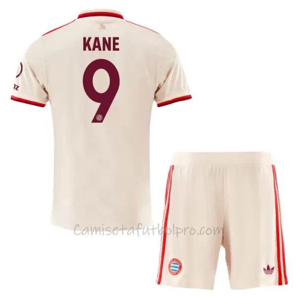 Camiseta FC Bayern Múnich Harry Kane 9 Niños 3ª Equipación 24/25