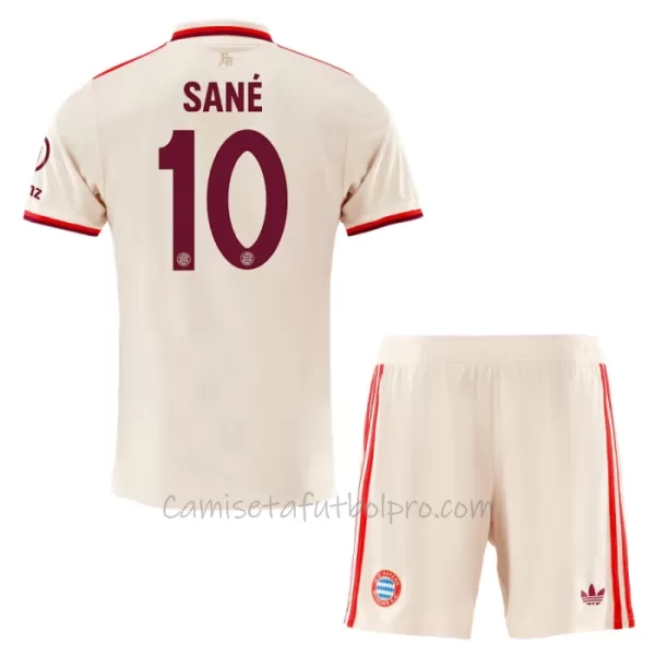 Camiseta FC Bayern Múnich Leroy Sané 10 Niños 3ª Equipación 24/25