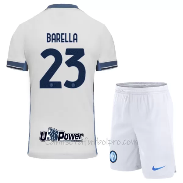 Camiseta Inter de Milán Barella 23 Niños 2ª Equipación 24/25