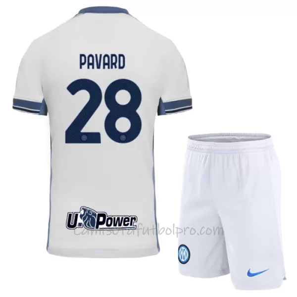 Camiseta Inter de Milán Benjamin Pavard 28 Niños 2ª Equipación 24/25