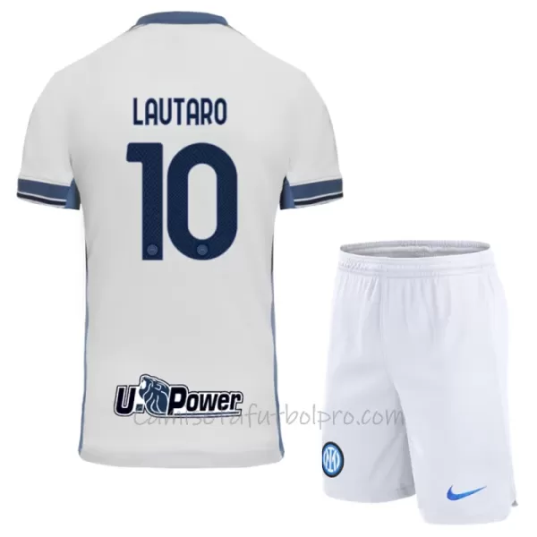 Camiseta Inter de Milán Lautaro Martínez 10 Niños 2ª Equipación 24/25