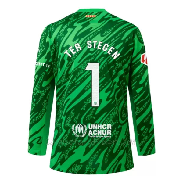 Camiseta Portero FC Barcelona Ter Stegen 1 Hombre 1ª Equipación 24/25 Manga Larga