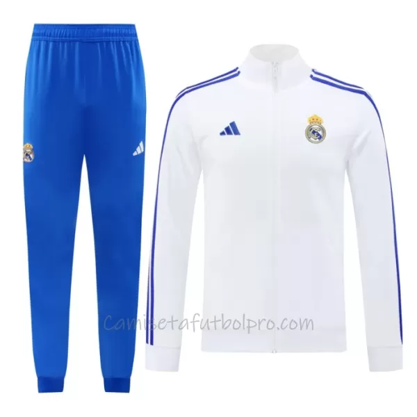 Conjunto De Chaqueta De Entrenamiento Real Madrid Hombre 24/25 Blanco