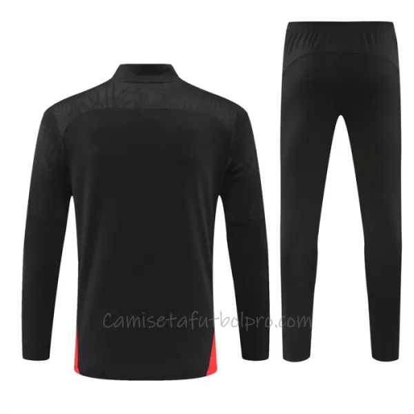 Conjunto de sudadera de entrenamiento AC Milan Hombre 24/25 Negro